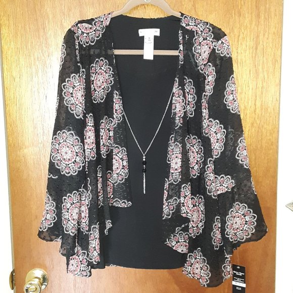Rebecca Malone Black Print 1 Pc Tank Set - Picture 1 of 4